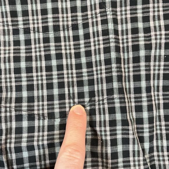 Pendleton Short Sleeve Green Plaid Button Down Shirt Size Large See Note - Picture 2 of 7